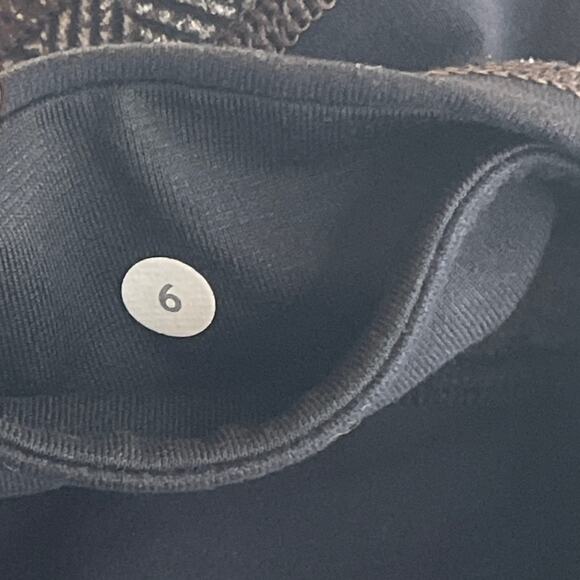 Lululemon Wunder Under Pant Leggings Giant Herringbone Black Gray SZ 6 - Picture 7 of 10